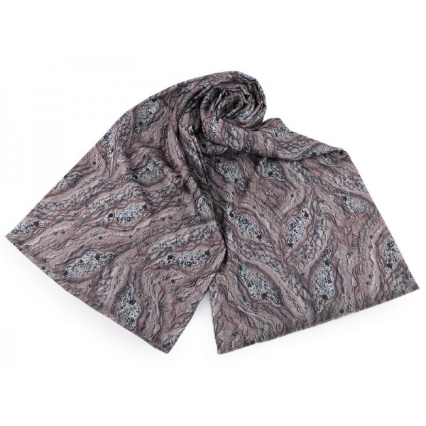 Echarpe avec motif marbré 70 x 185 cm beige Echarpe avec motif marbré 70 x 185 cm beige