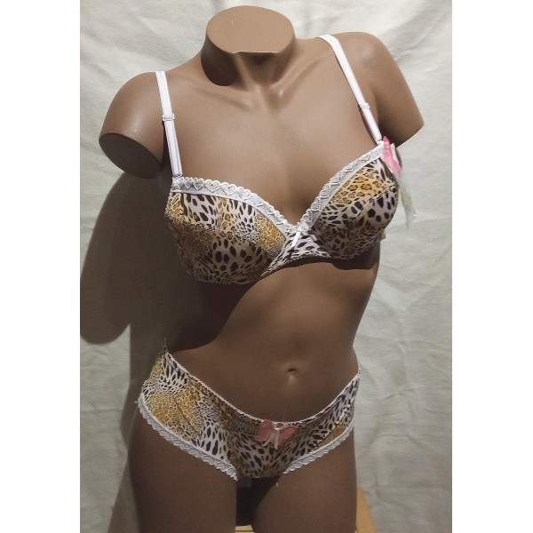 Ensemble Soutien Gorge Leopard 6865 Beige Ensemble Soutien Gorge Leopard 6865 Beige