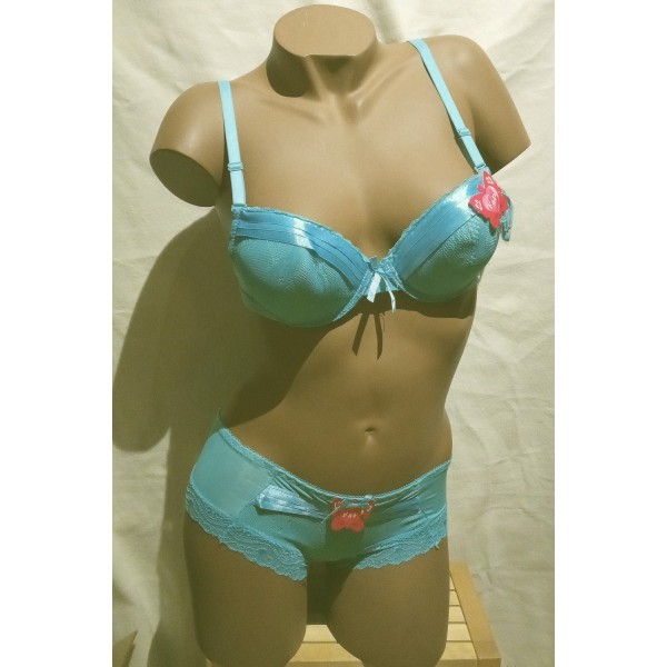 Ensemble avec shorty C201-11 Turquoise Ensemble avec shorty C201-11 Turquoise