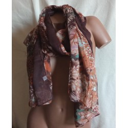 Foulard 19566 multicolore marron