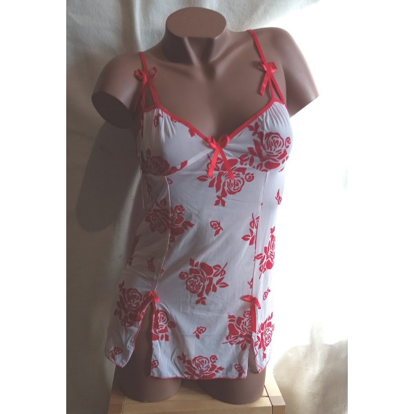Nuisette à Fleurs 8269 Rouge Nuisette à Fleurs 8269 Rouge