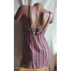 Nuisette J910802 Rayée Gris/Rouge