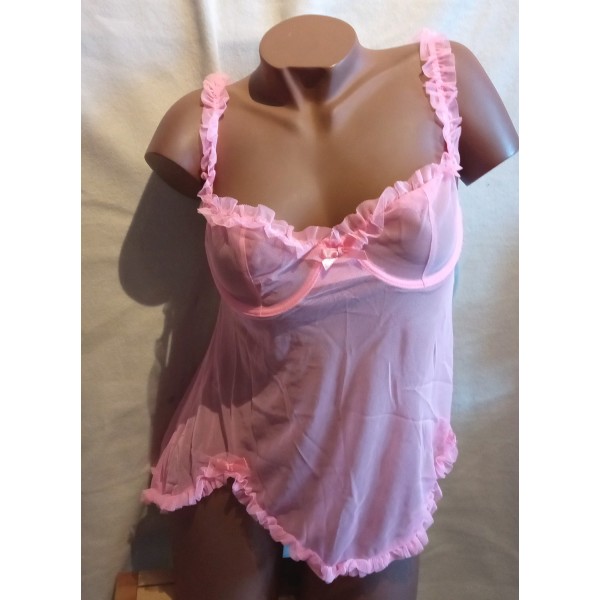 Nuisette courte sexy Rose 86027 ES Leg Avenue Nuisette courte sexy Rose 86027 ES Leg Avenue