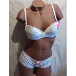 Ensemble soutien gorge avec shorty 749 Blanc