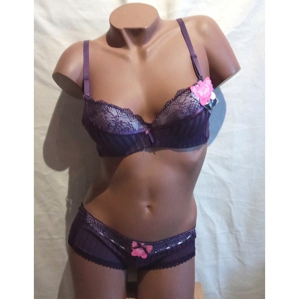 Ensemble soutien gorge avec shorty 749 Violet Ensemble soutien gorge avec shorty 749 Violet