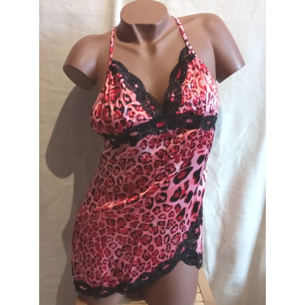 Nuisette Léopard J97603 Sanselle rouge Nuisette Léopard J97603 Sanselle rouge