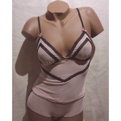 Caraco avec shorty J581208 rose