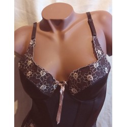 Bustier Marron brodé