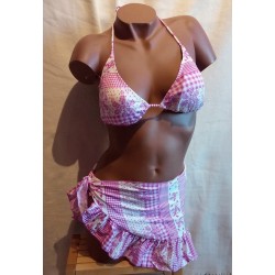 Maillot de bain 3 pieces G0868 Violet