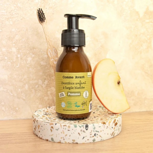 Dentifrice enfant à l'argile blanche - Pomme - Comme Avant Dentifrice enfant à l'argile blanche - Pomme - Comme Avant