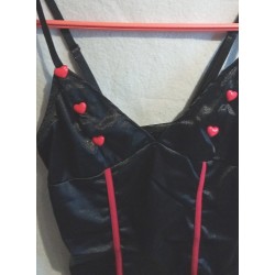 Bustier 7053 Noir-Rouge