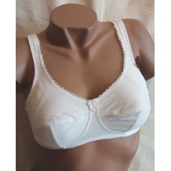 Soutien gorge Blanc sans armature en coton Sassa
