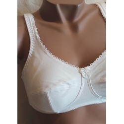 Soutien gorge Blanc sans armature en coton Sassa