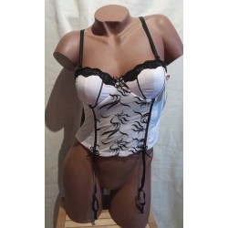 Bustier 2772 Blanc-Noir