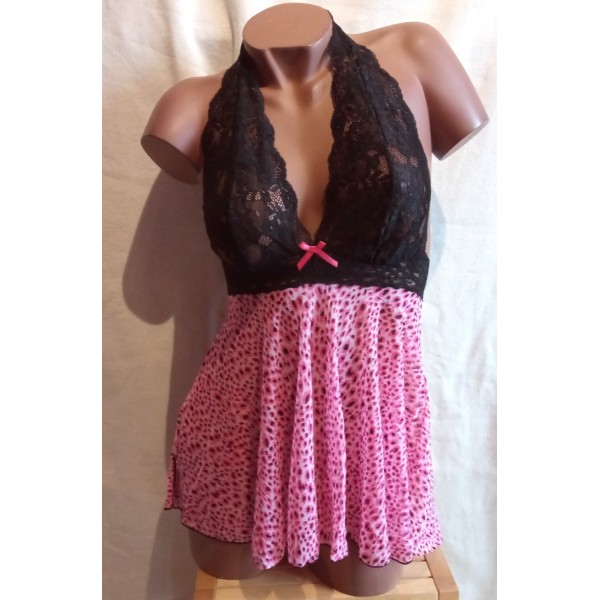 Nuisette Léopard Rose 501168 René Rofé Nuisette Léopard Rose 501168 René Rofé