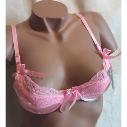 Ensemble Soutien Gorge Satiné 40161 Rose