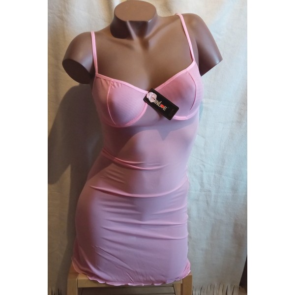 Nuisette coeur strass rose Nuisette coeur strass rose