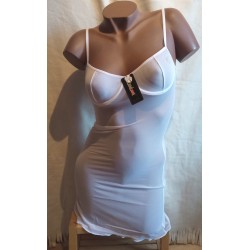 Nuisette coeur strass blanche