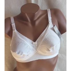 Soutien gorge Allaitement BS 58 Blanc sans armature GAIA Lingerie