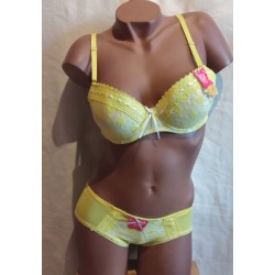 Ensemble avec shorty D1068 Jaune