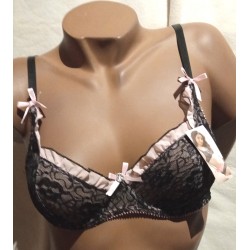 Ensemble Soutien gorge J88607 Noir/rose