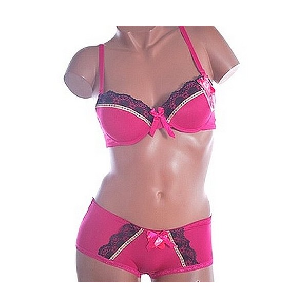 Ensemble avec shorty B104-04 Fuschia Ensemble avec shorty B104-04 Fuschia