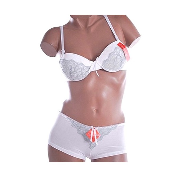 Ensemble avec shorty 9229 Blanc Ensemble avec shorty 9229 Blanc