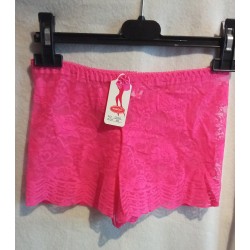 Shorty dentelle fuschia