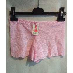 Shorty dentelle rose