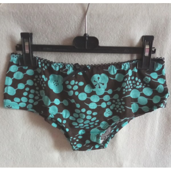 Shorty coton Turquoise Chocolat Shorty coton Turquoise Chocolat