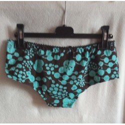 Shorty coton Turquoise Chocolat