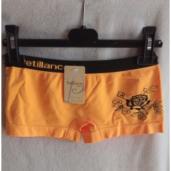 Shorty microfibre Fleurs 0603 Orange