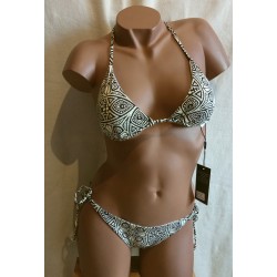 Maillot de bain 2 pièces 21218 Beige-Noir