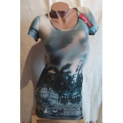 Robe courte CR-3554 ES Bleue Chilirose