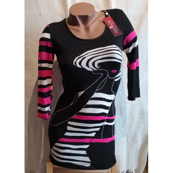 Robe courte CR-3535 Chilirose Fuschia Robe courte CR-3535 Chilirose Fuschia