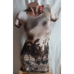 Robe courte CR-3554 Marron Chilirose
