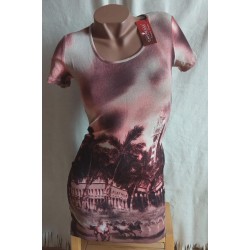 Robe courte CR-3554 Rose Chilirose