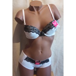 Ensemble Lingerie B2665 Blanc et Noir