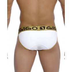 PUNT Blanc Slip echancré Homme GIGO dos
