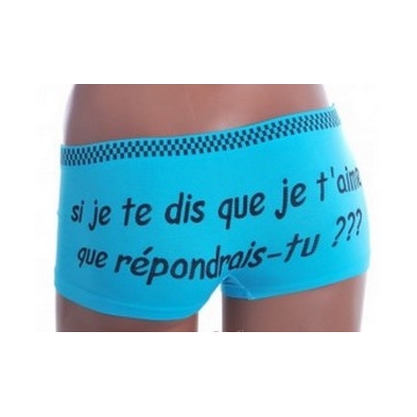 Shorty en Microfibre  bleu