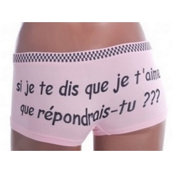 Shorty en Microfibre rose