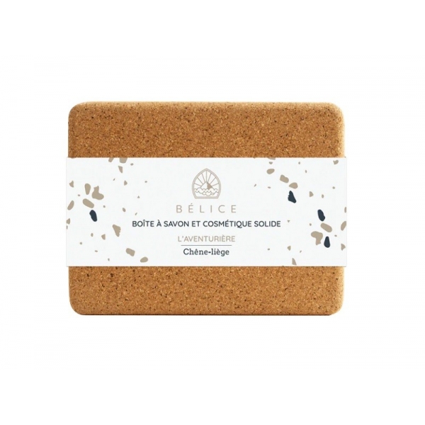 Boîte à savon et cosmétique solide en liège - L'aventurière
